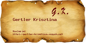 Gertler Krisztina névjegykártya