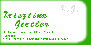 krisztina gertler business card